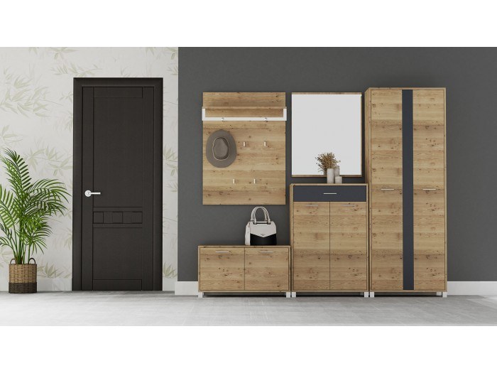 Модулно портманто СКАРЛЕТ (дъб артизан/антрацит)